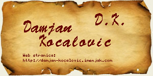 Damjan Kočalović vizit kartica
